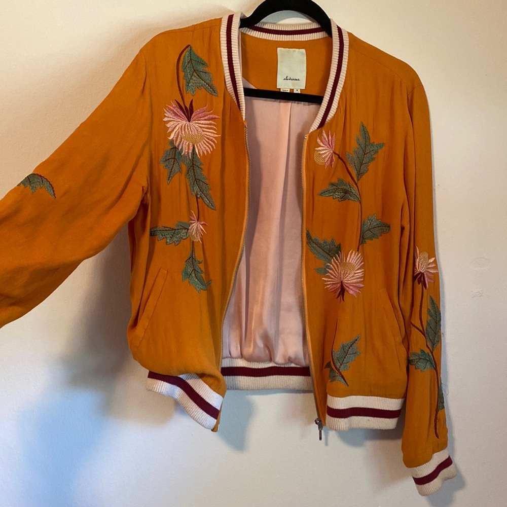 Embroidered bomber jacket